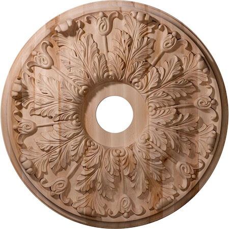 Ekena Millwork Carved Florentine Ceiling Medallion, Cherry (Fits Canopies up to 7"), 24"OD x 3 7/8"ID x 2 1/4"P CMW24FLCH